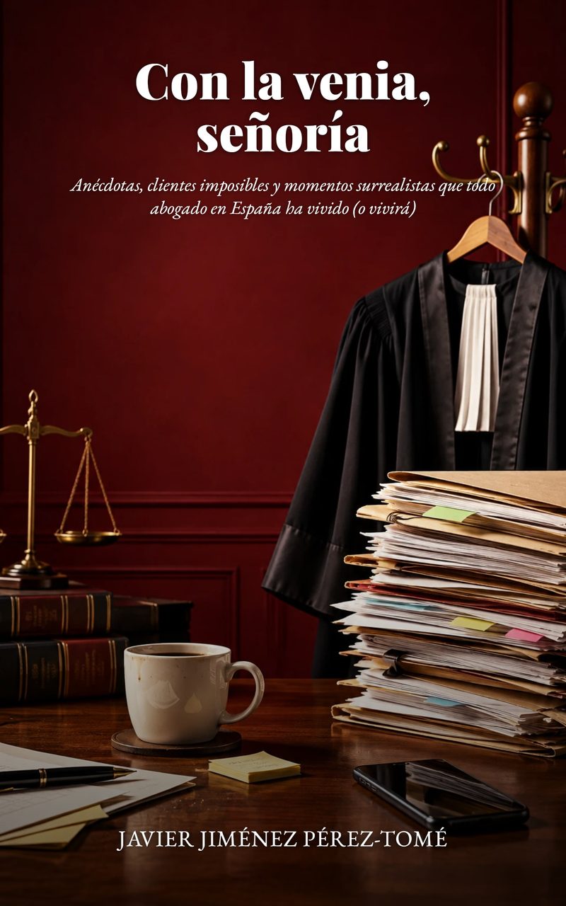Portada del libro «Con la venia, señoría», de Javier Jiménez Pérez-Tomé